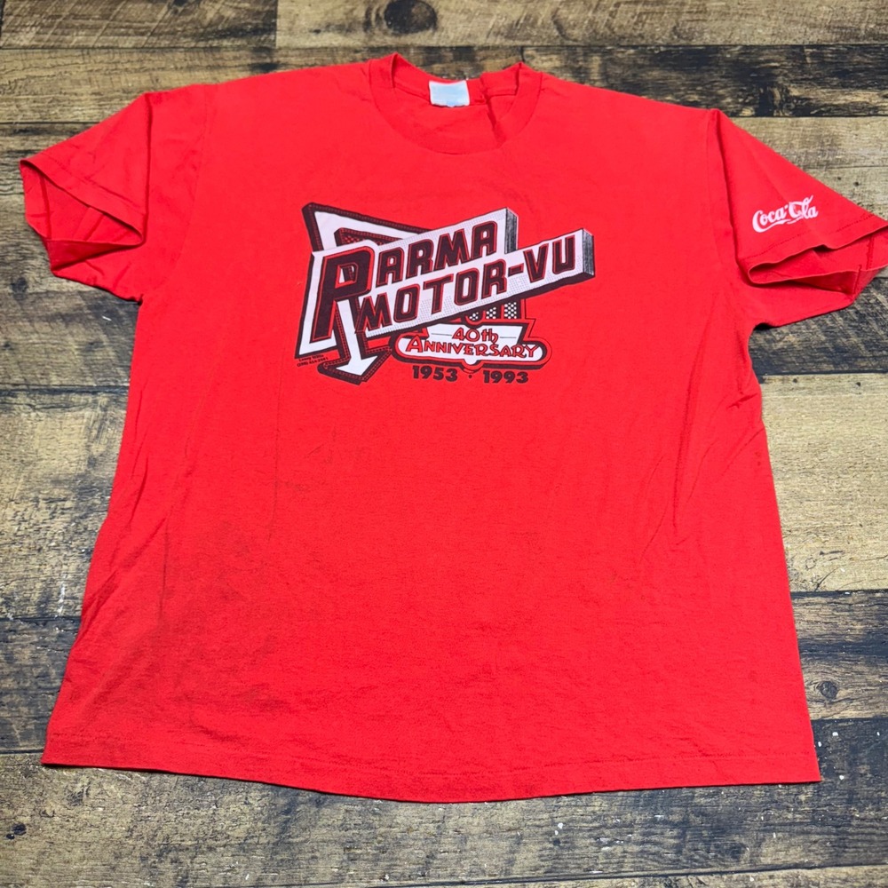 Hanes Parma Motor-Vu Coca-Cola 40th Anniversary Graphic T-Shirt XL